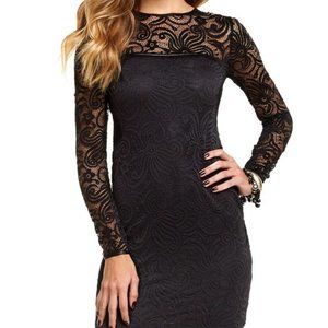 Tart long sleeve body con lace dress